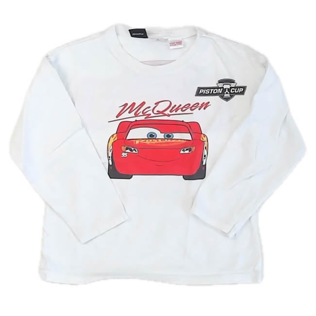Zara Boys White Cars Long Sleeve T-Shirt Size: 6 Years White Cars