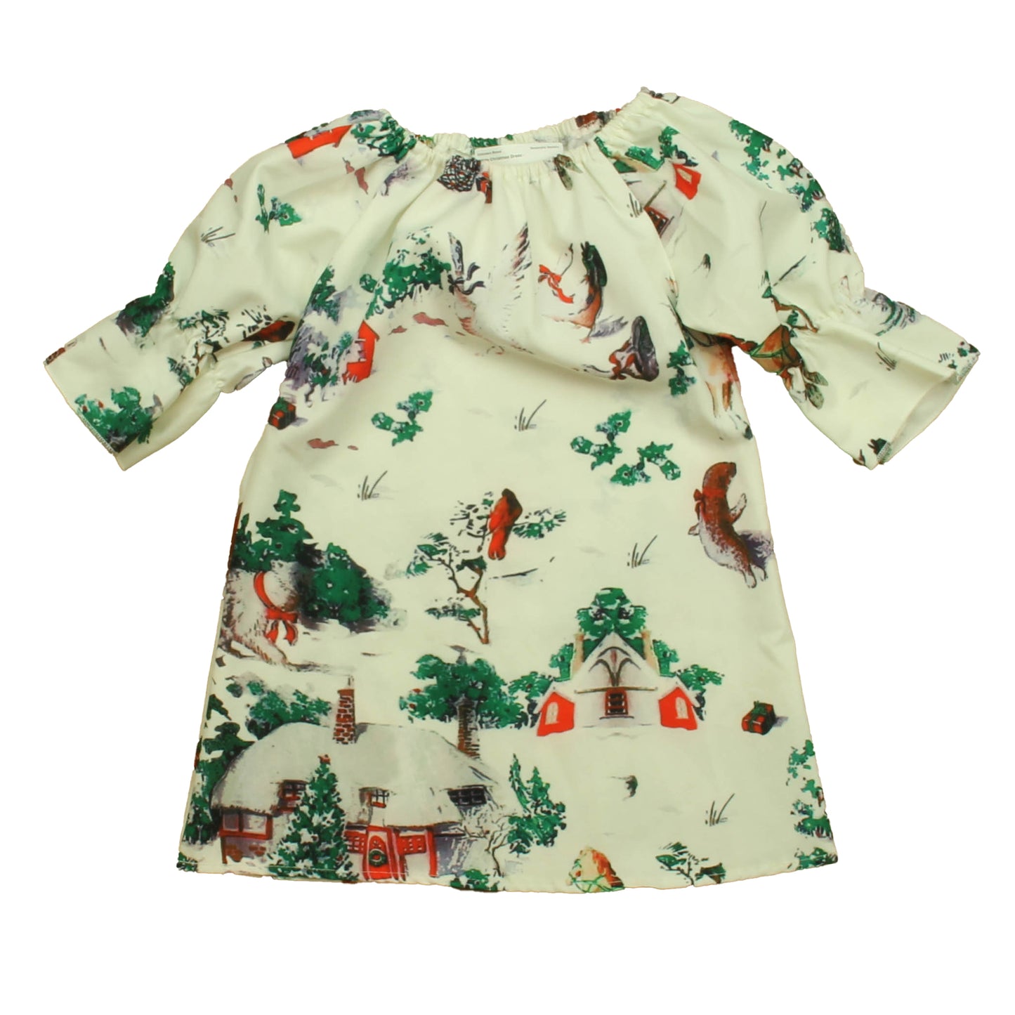 Unknown Brand Girls White Christmas Dress Size: 3T White Christmas