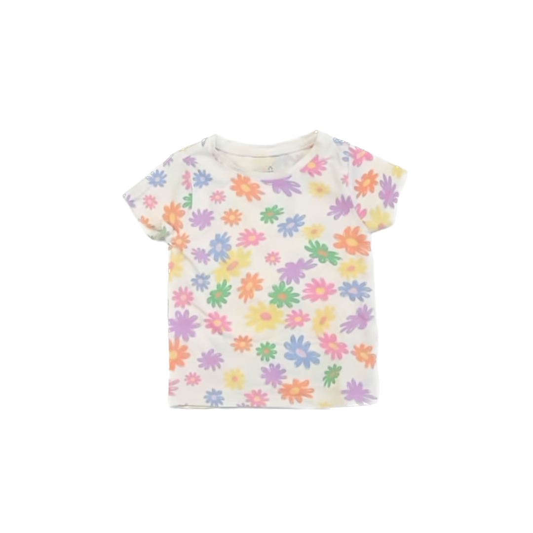 Garanimals Girls White | Colorful Floral T-Shirt Size: 2T White | Colorful Floral