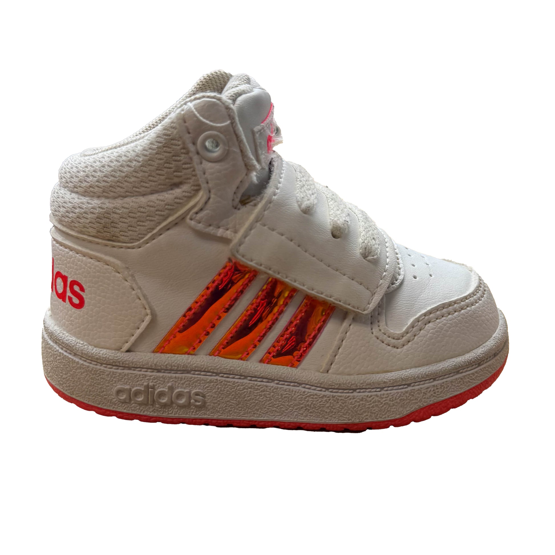 Adidas Girls White | Coral Metallic Sneakers Size: 5 Toddler White | Coral Metallic