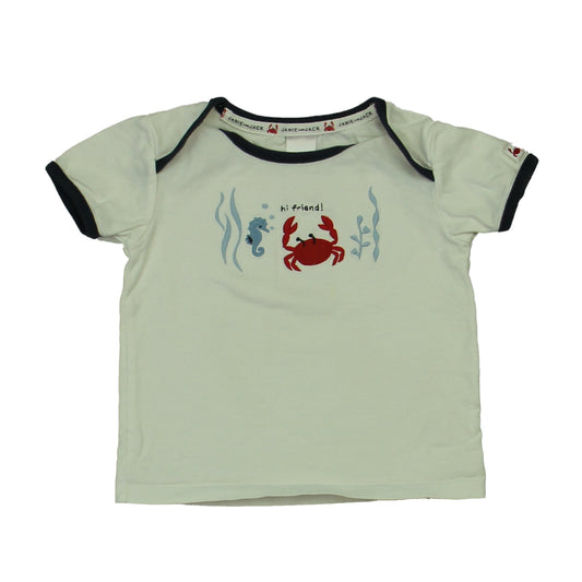 Janie and Jack Boys White | Crab T-Shirt Size: 6-12 Months White | Crab