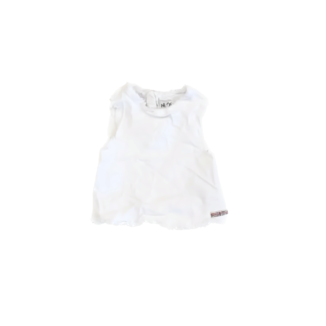 Hudson Girls White Denim Tank Top Size: 12 Months White Denim