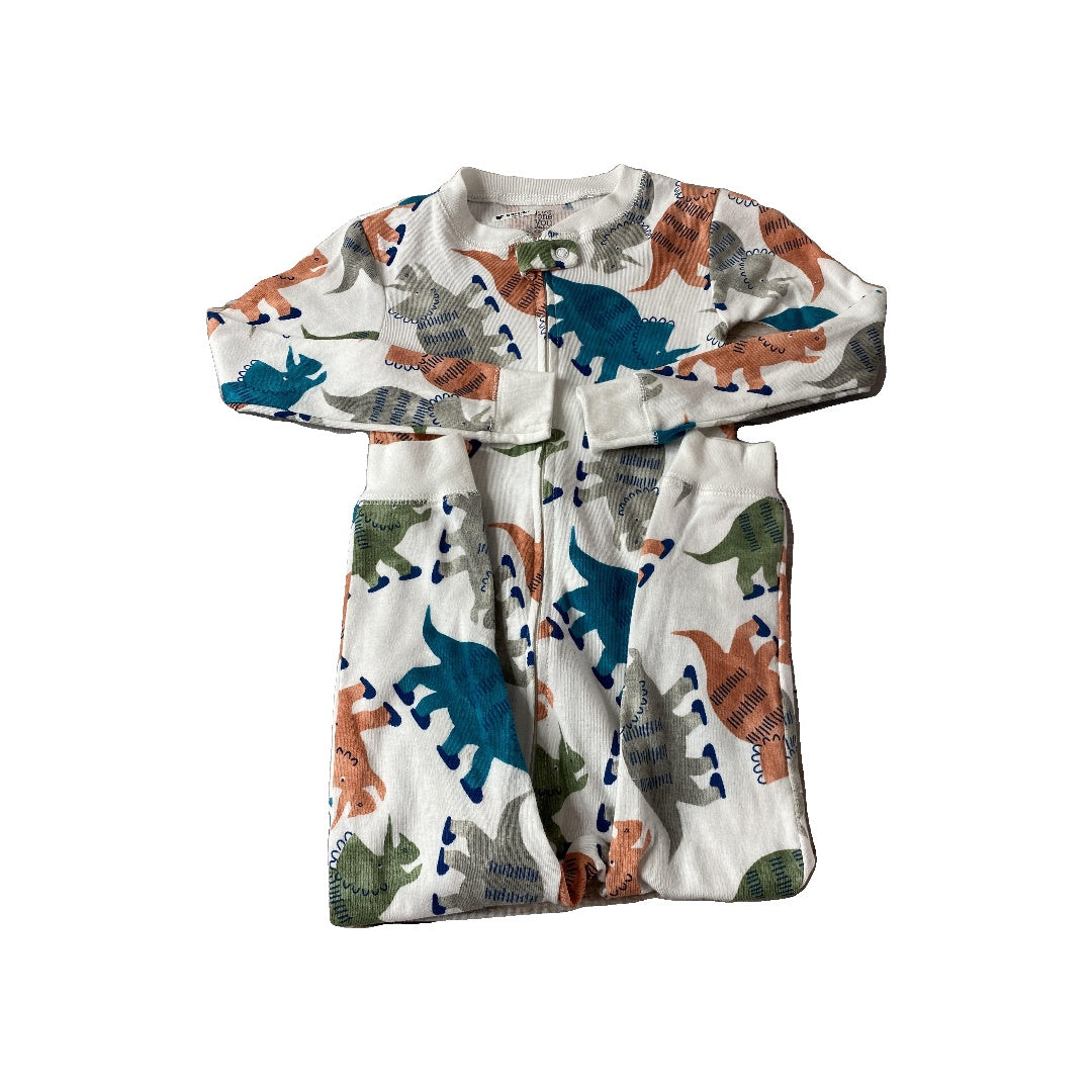 Carters Boys White | Dinosaur Pajamas Size: 2T White | Dinosaur