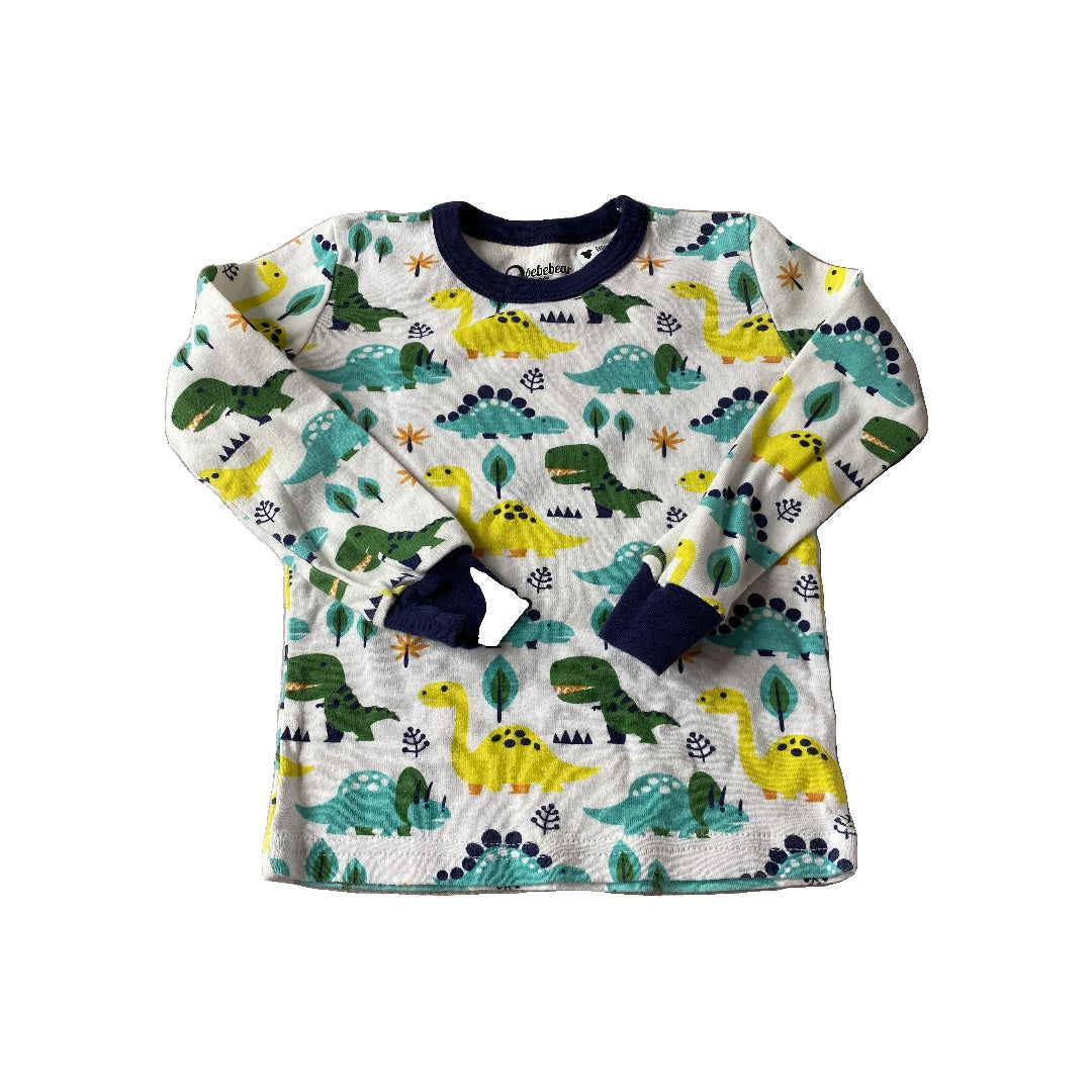 Bebebear Boys White | Dinosaur Pajamas Size: 3T White | Dinosaur