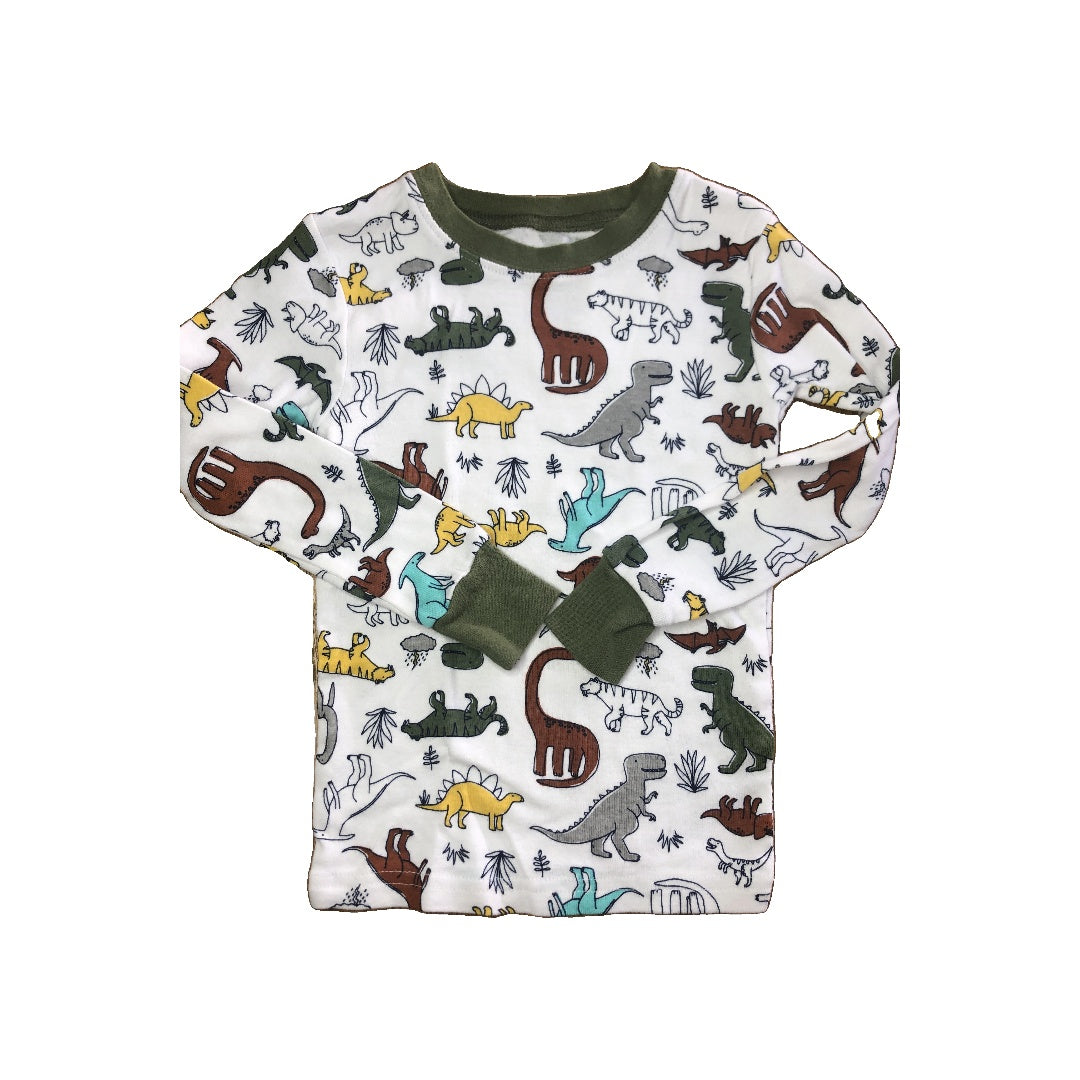 Carters Unisex White | Dinosaur Pajamas Size: 3T White | Dinosaur