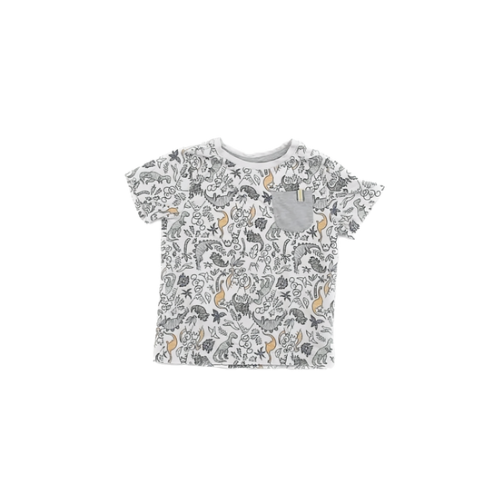 Jarvis Archer Boys White Dinosaur T-Shirt Size: 4T White Dinosaur