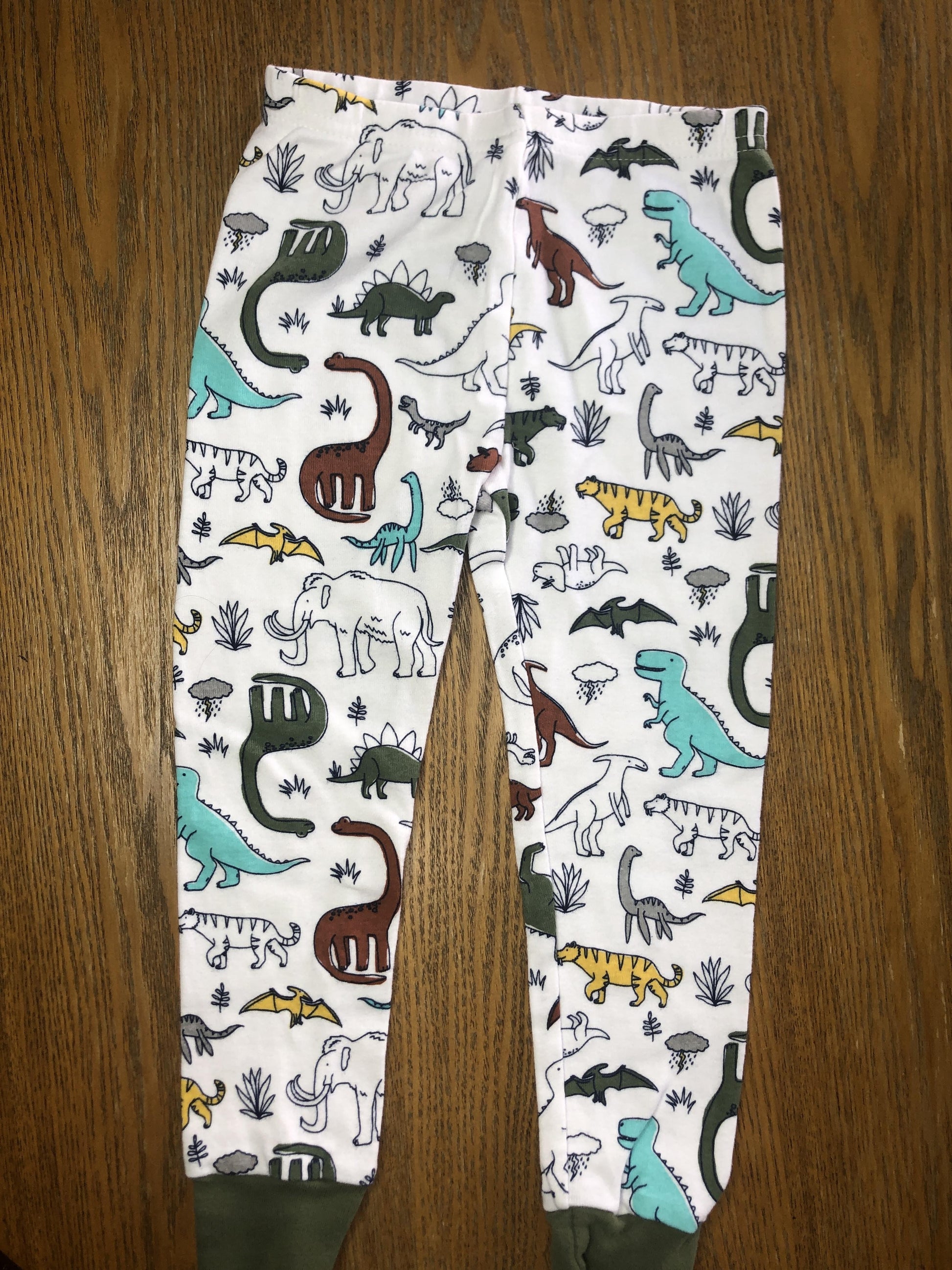 Carters Unisex White | Dinosaur Pajamas Size: 3T White | Dinosaur