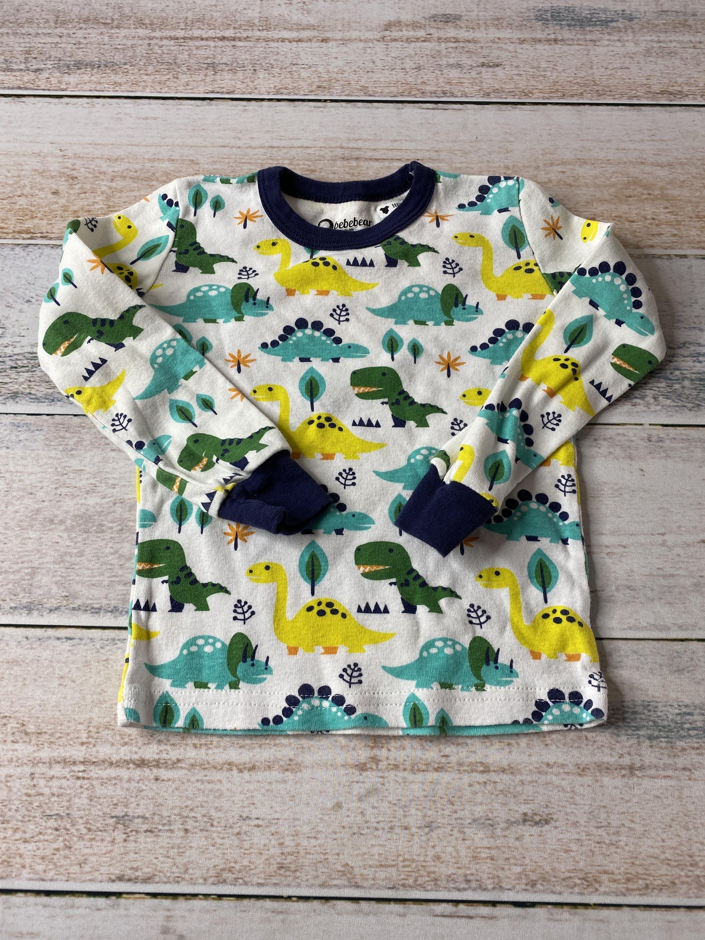 Bebebear Boys White | Dinosaur Pajamas Size: 3T White | Dinosaur