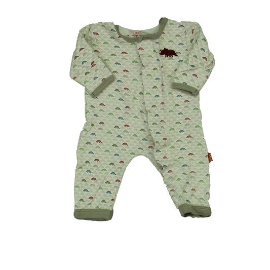 Magnificient Baby Boys White | DInosaurs 1-piece Non-footed Pajamas Size: New Born White | DInosaurs