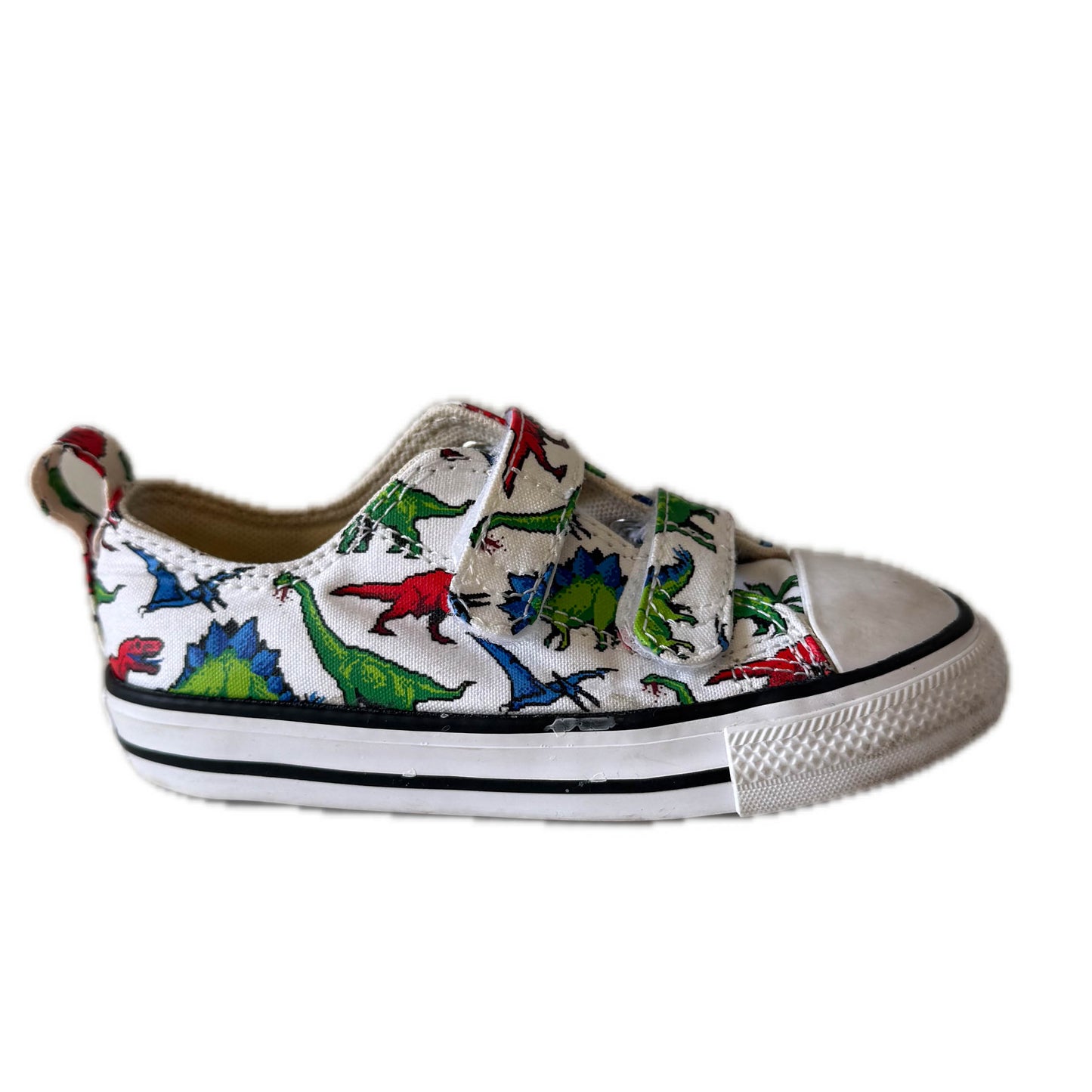 Converse Boys White DInosaurs Sneakers Size: 8 Toddler White DInosaurs
