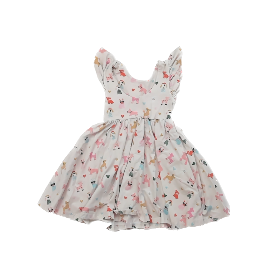Ollie Jay Girls White | Dogs Dress Size: 4T White | Dogs