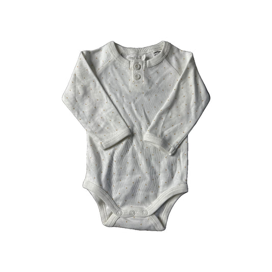 Jamie Kay Unisex White | Dots Onesie Size: 3-6 months White | Dots