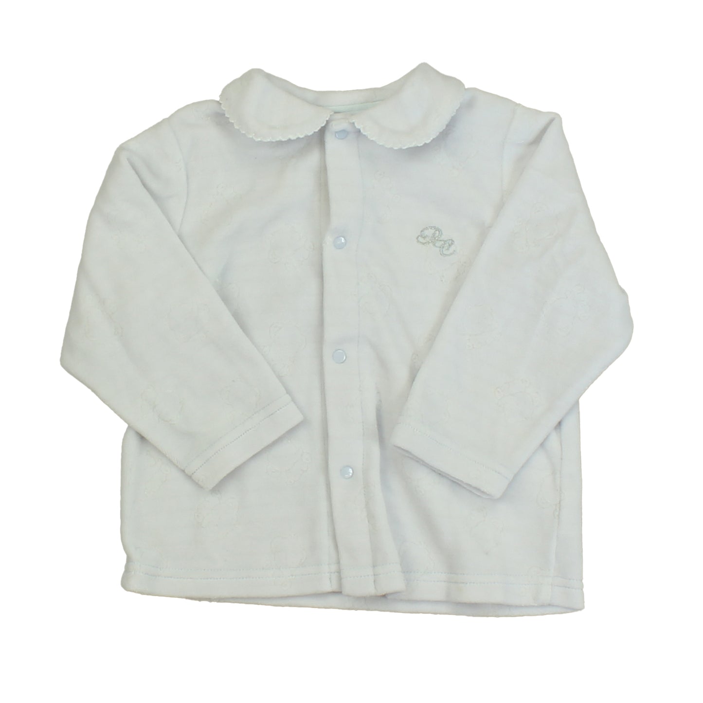 Pel Il Chou Boys White | Elephants Long Sleeve Shirt Size: 6-12 Months White | Elephants