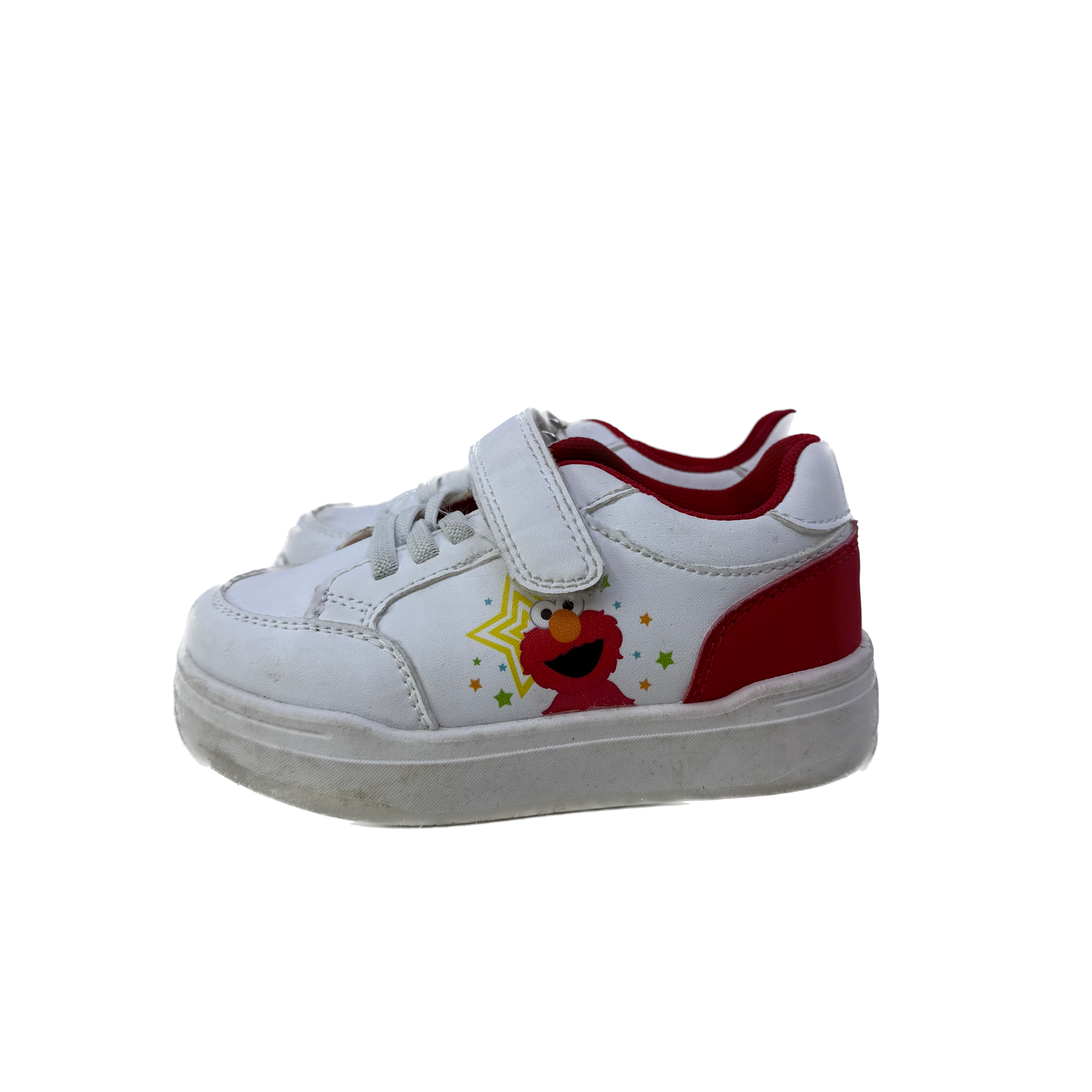 Sesame Street Unisex White | Elmo Sneakers Size: 7 Toddler White | Elmo