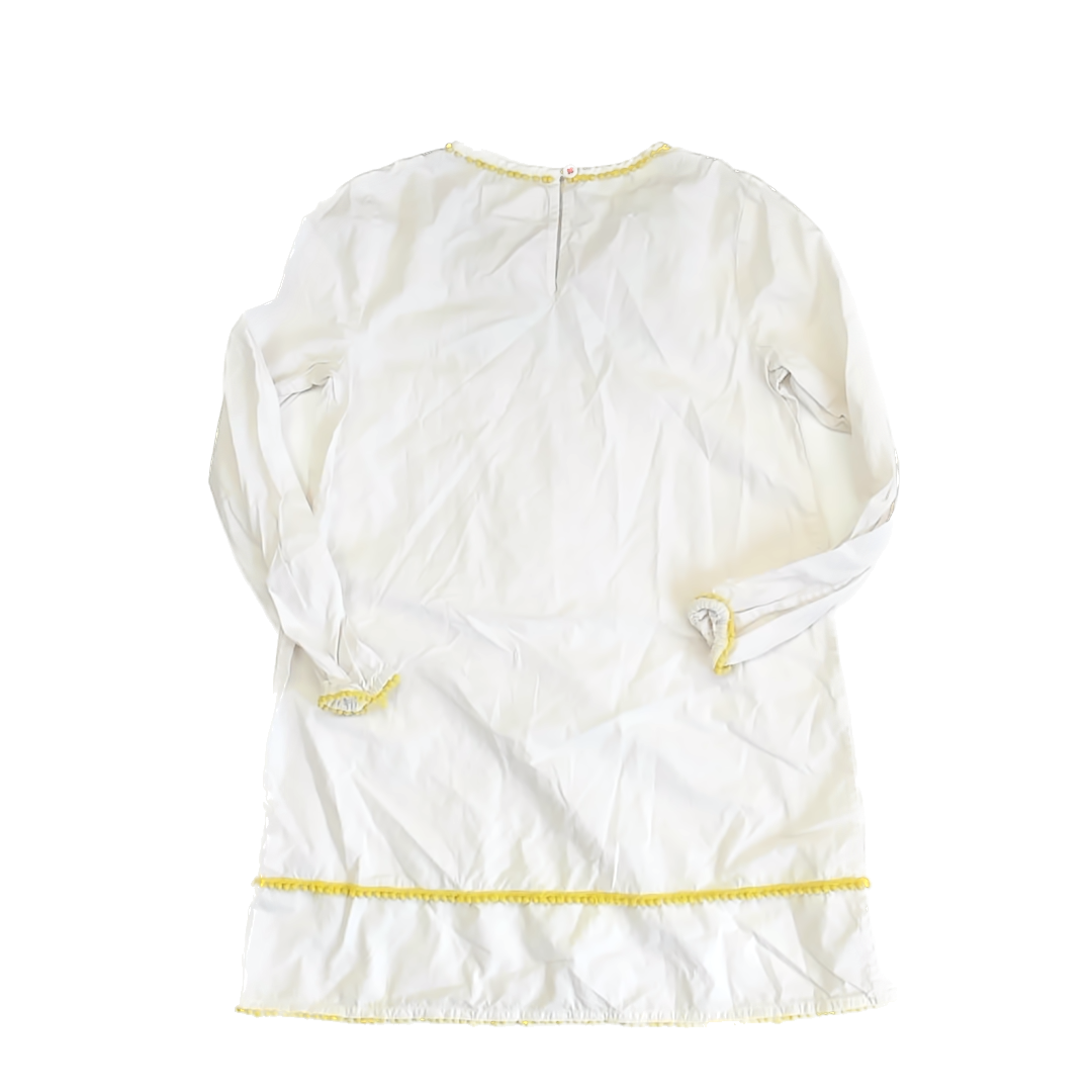 Mini Boden Girls White | Embroidered Dress Size: 9-10 Years White | Embroidered