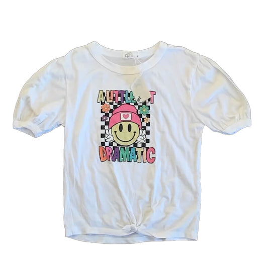 Cozii Girls White Emoji T-Shirt Size: 4T White Emoji