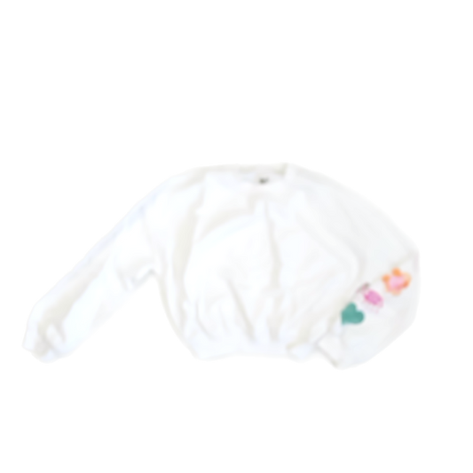 Everafter Girls White | Emojis Sweatshirt Size: 6 Years White | Emojis