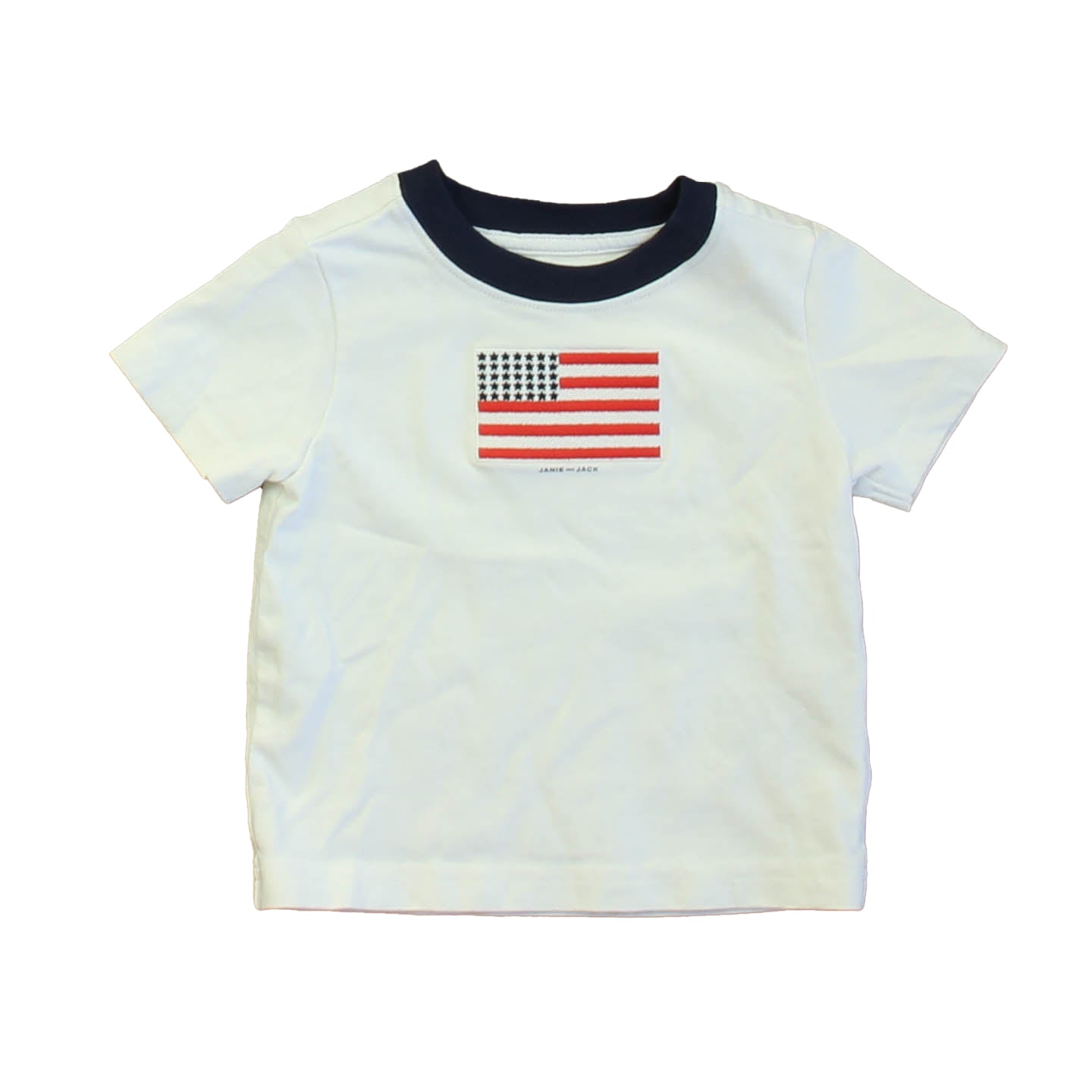 Janie and Jack Boys White Flag T-Shirt Size: 6-12 Months White Flag