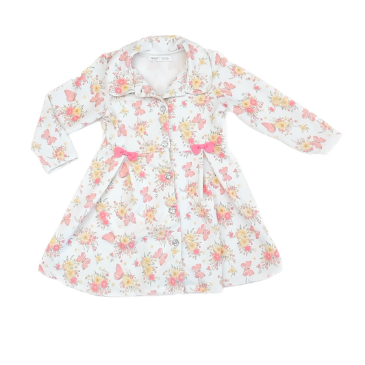 Nannette Kids Girls White Floral Butterfly Dress Size: 4T White Floral Butterfly