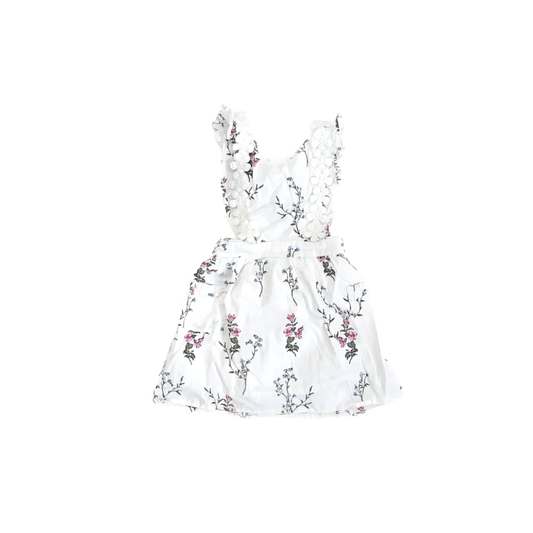Lil Lemons Girls White Floral Jumper Size: 2T White Floral