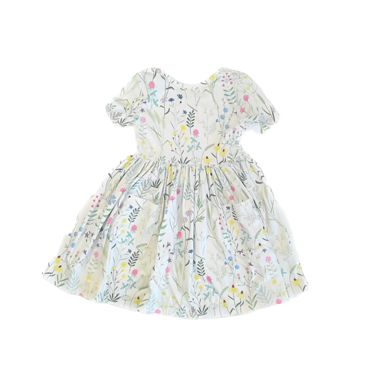 Mila & Rose Girls White Floral Dress Size: 4T White Floral