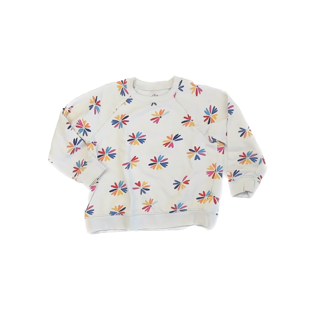 Primary Girls White | Floral Sweatshirt Size: 6-7 Years White | Floral