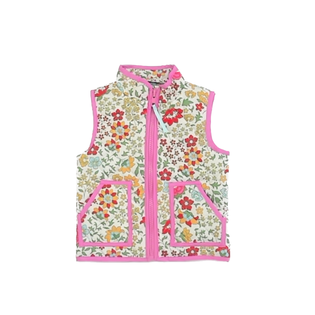 Adventurewear 360 Girls White Floral Vest Size: 9 Months White Floral