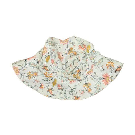 Janie and Jack Girls White Floral Hat Size: 6-12 Months