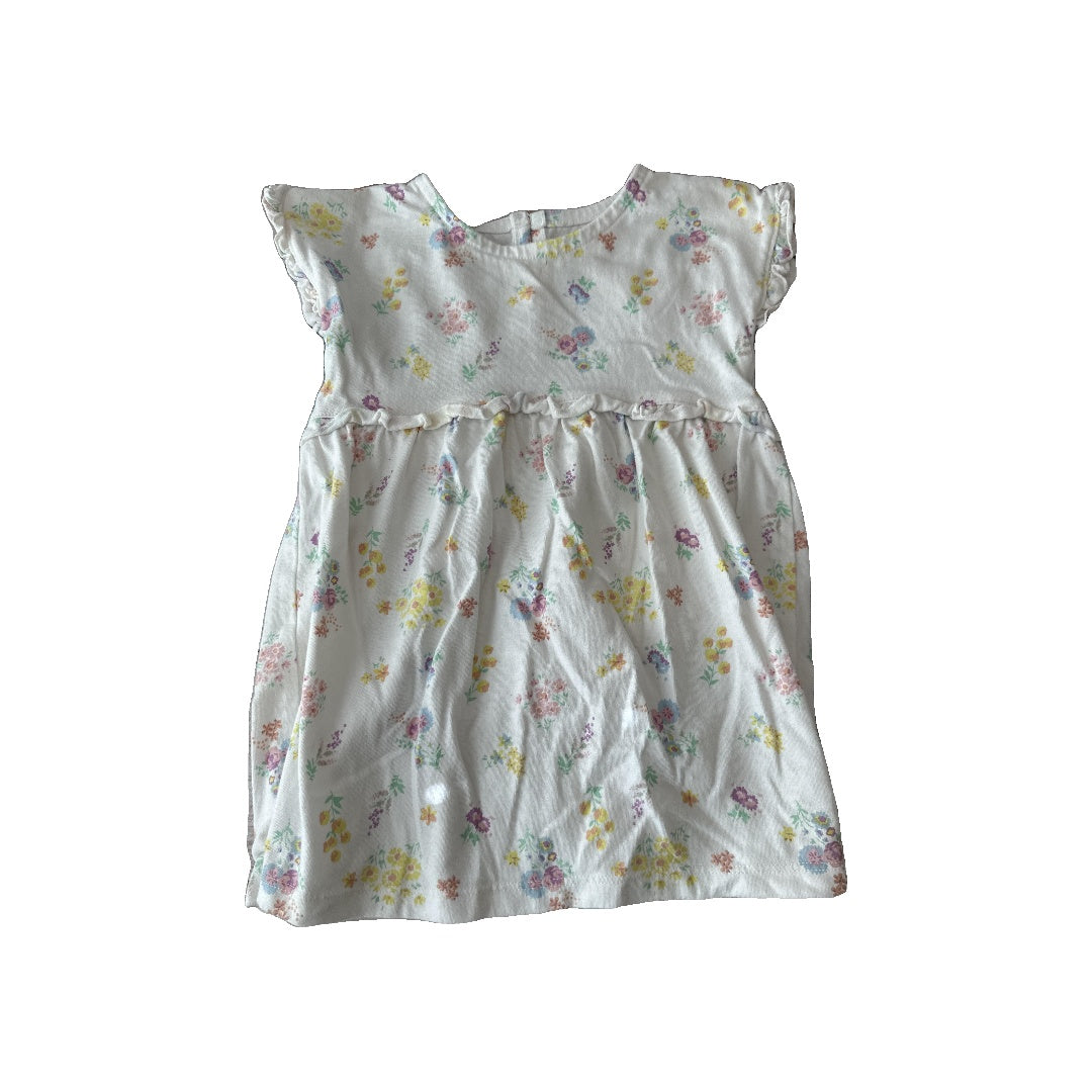 WonderNation Girls White | Floral Dress Size: 24 months White | Floral