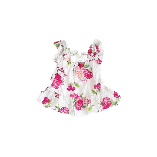Ted Baker Girls White Floral Dress Size: 12 Months White Floral