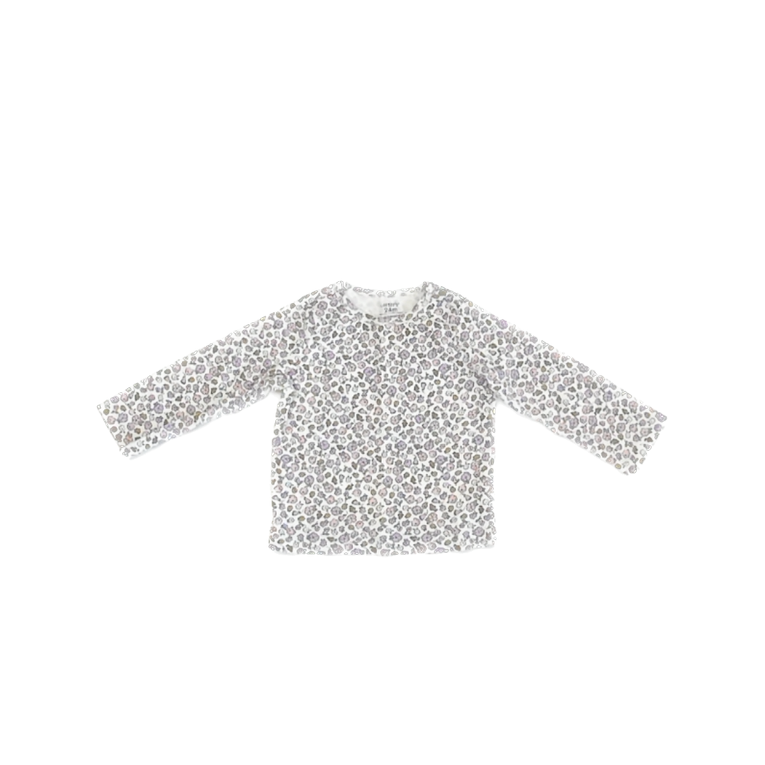 Carter's Girls White Floral Long Sleeve Shirt Size: 24 Months White Floral