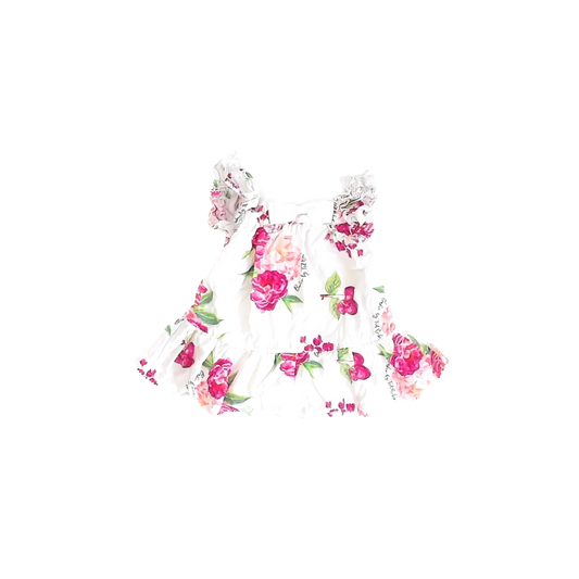 Ted Baker Girls White Floral Dress Size: 12 Months White Floral