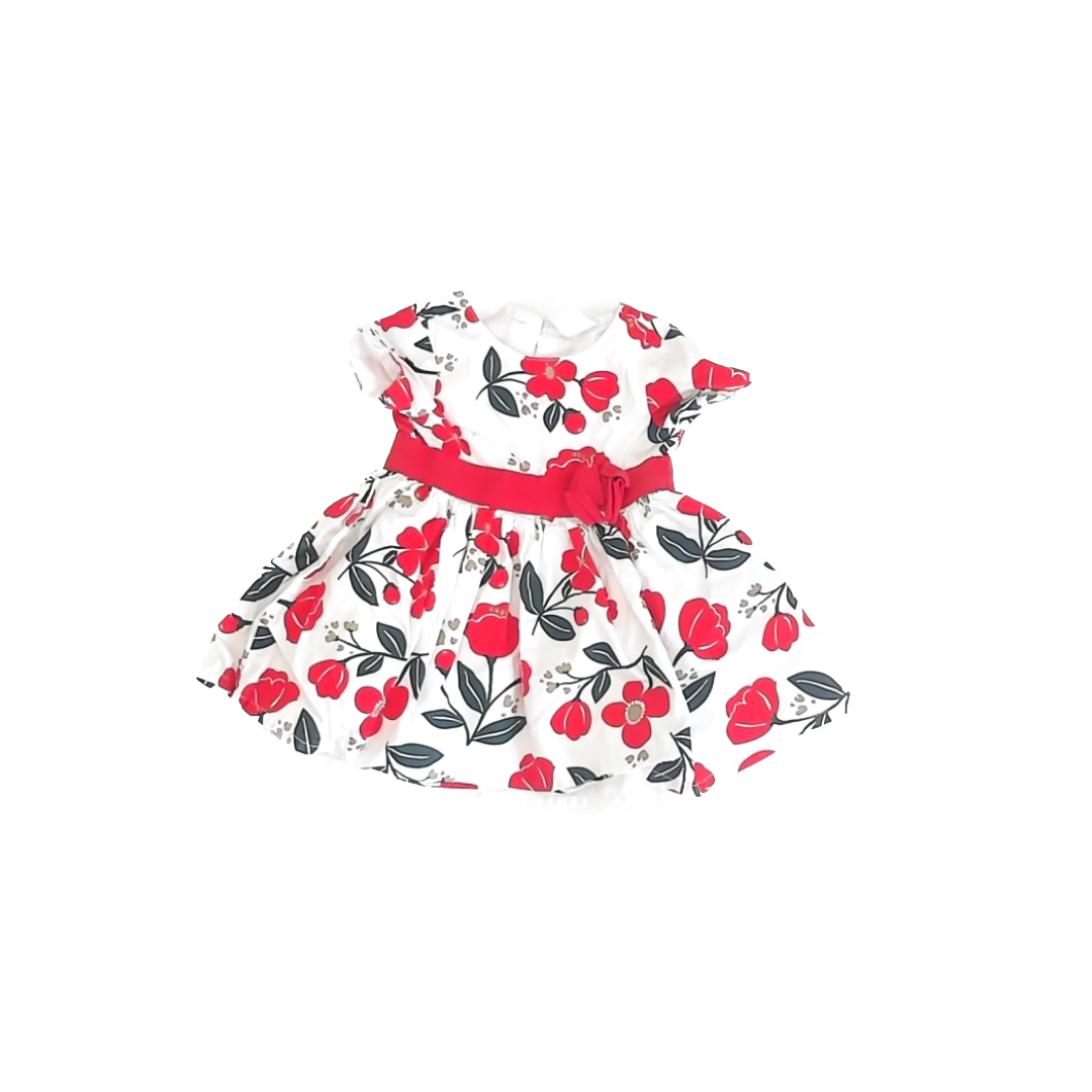 Carter''s Girls White Floral Special Occasion Dress Size: 6 Months White Floral