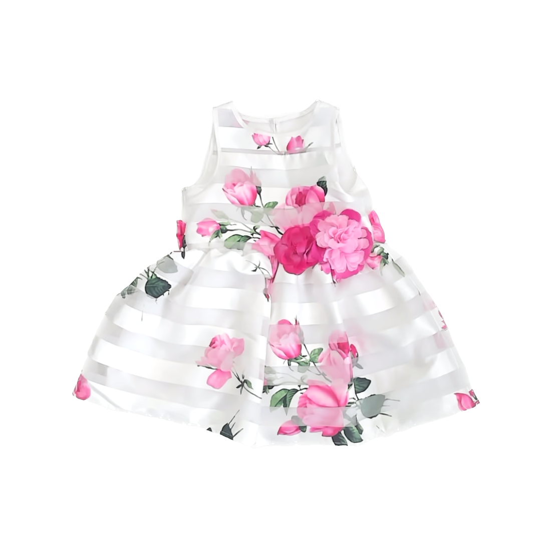 Pippa & Julie Girls White Floral Special Occasion Dress Size: 3T White Floral