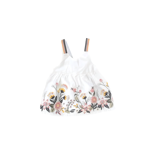 Cynthia Rowley Girls White Floral Dress Size: 4T White Floral