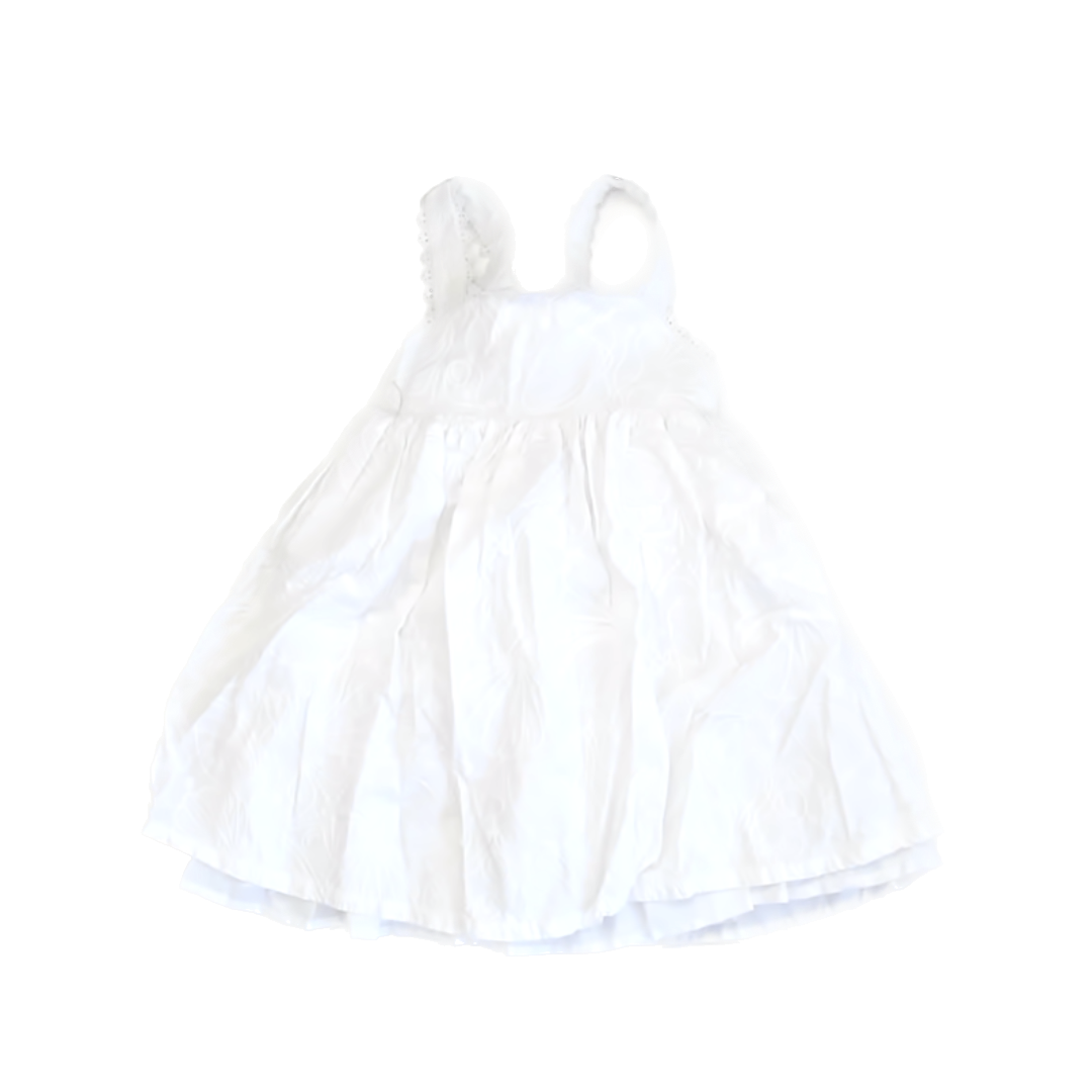 Happily Grey Girls White Floral Dress Size: 4T White Floral