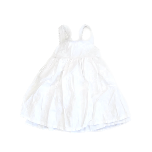 Happily Grey Girls White Floral Dress Size: 4T White Floral