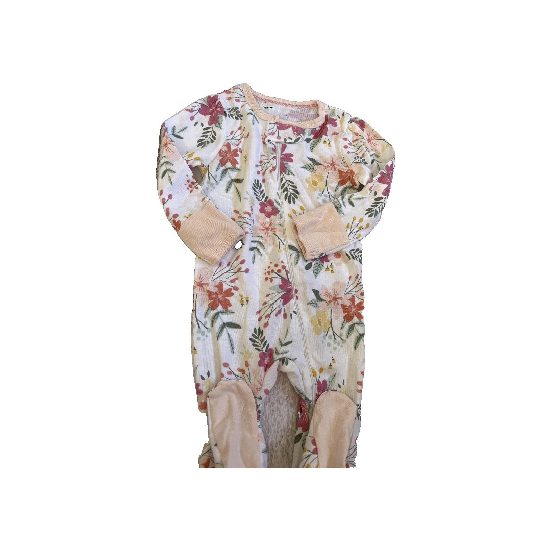 Cloud Island Girls White | Flowers Pajamas Size: 6-9 months White | Flowers