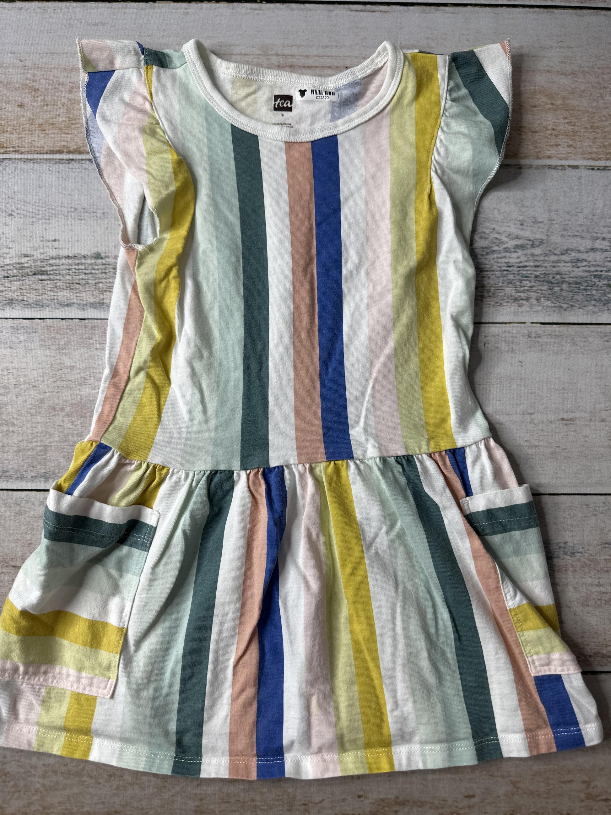 Tea Girls White | Forest Green | Navy Blue | Yellow Dress Size: 3T White | Forest Green | Navy Blue | Yellow