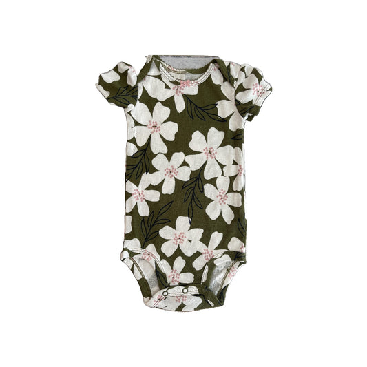Carters Girls White | Forest Green Onesie Size: 12 months White | Forest Green