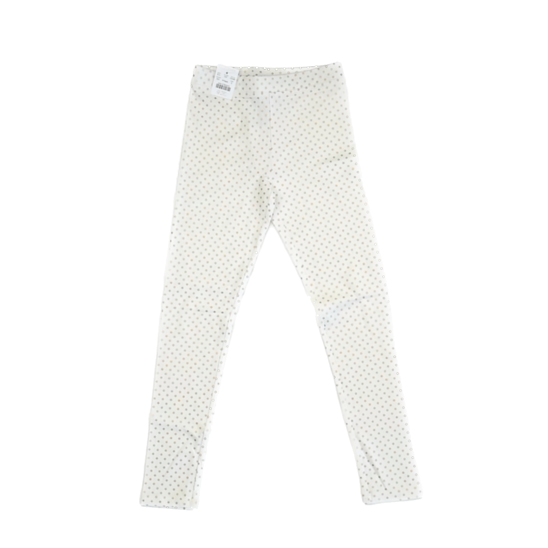 Crewcuts Girls White | Gold Stars Leggings Size: 8 Years White | Gold Stars