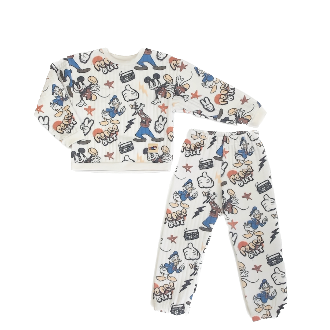 Mickey Mouse Unisex White | Graffiti Apparel Sets Size: 7 Years White | Graffiti