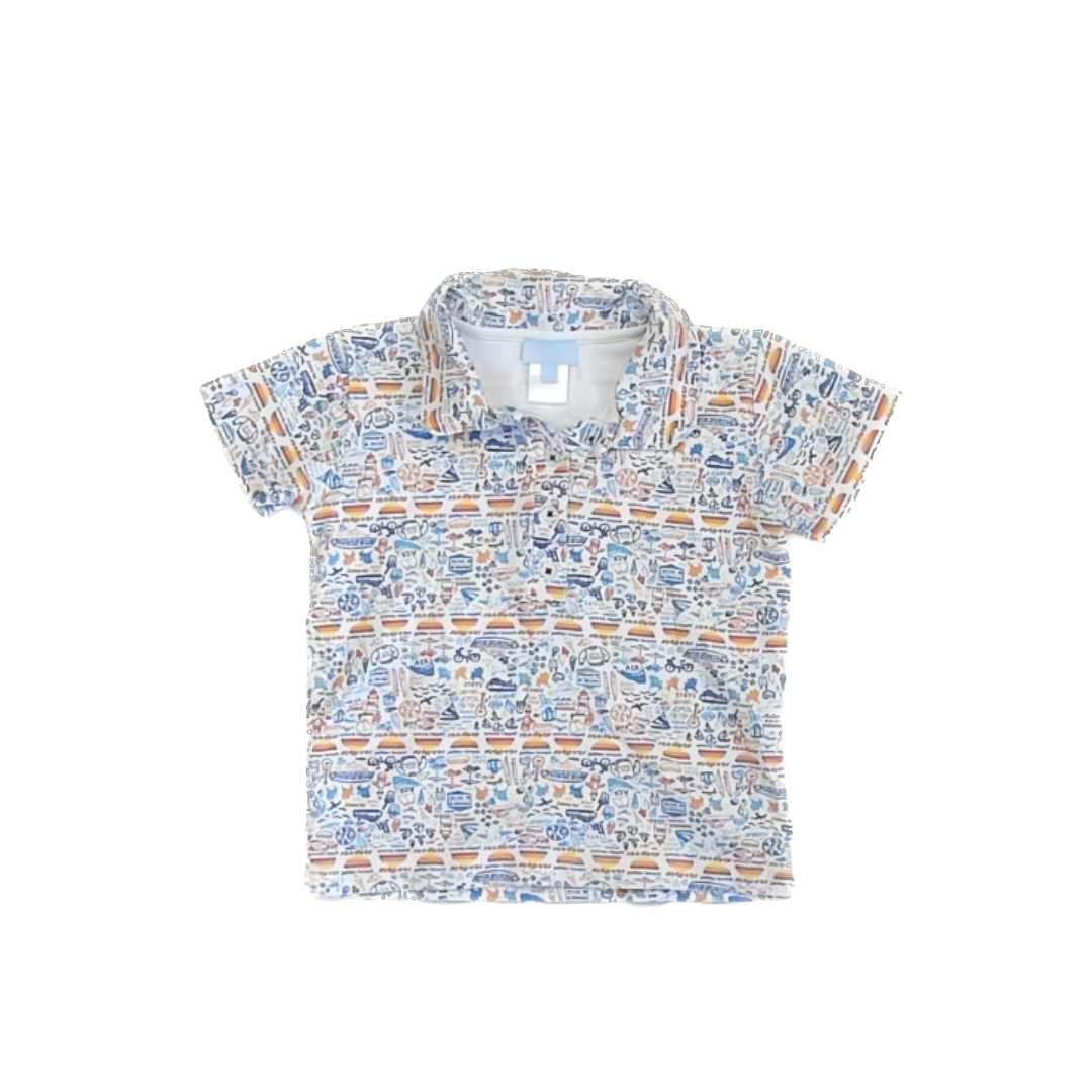Joy Street Boys White | Graphic Polo Shirt Size: 4T White | Graphic