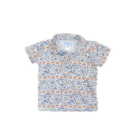 Joy Street Boys White | Graphic Polo Shirt Size: 4T White | Graphic