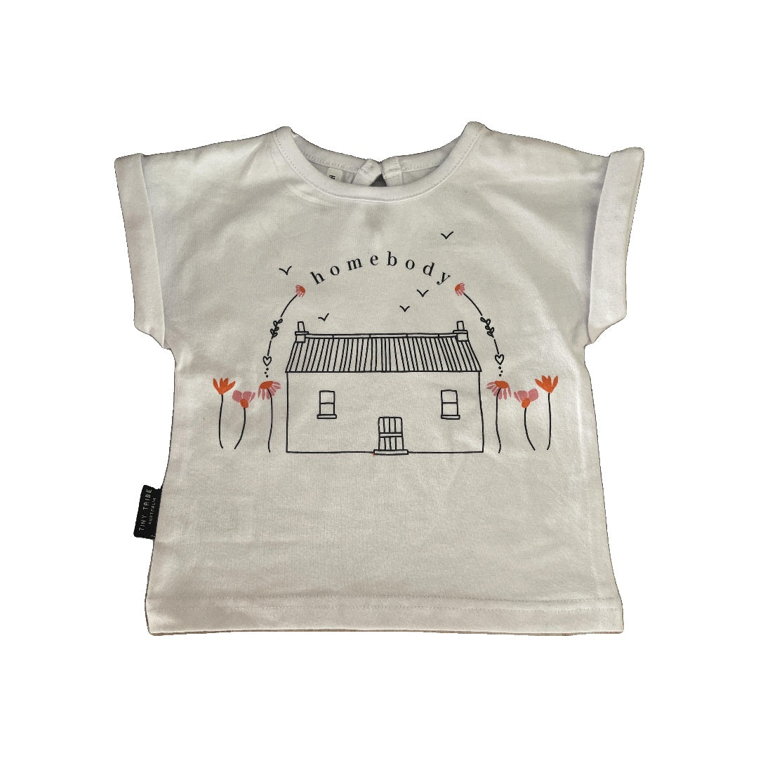 Tiny Tribe Girls White | Graphic T-Shirt Size: 6-9 months White | Graphic