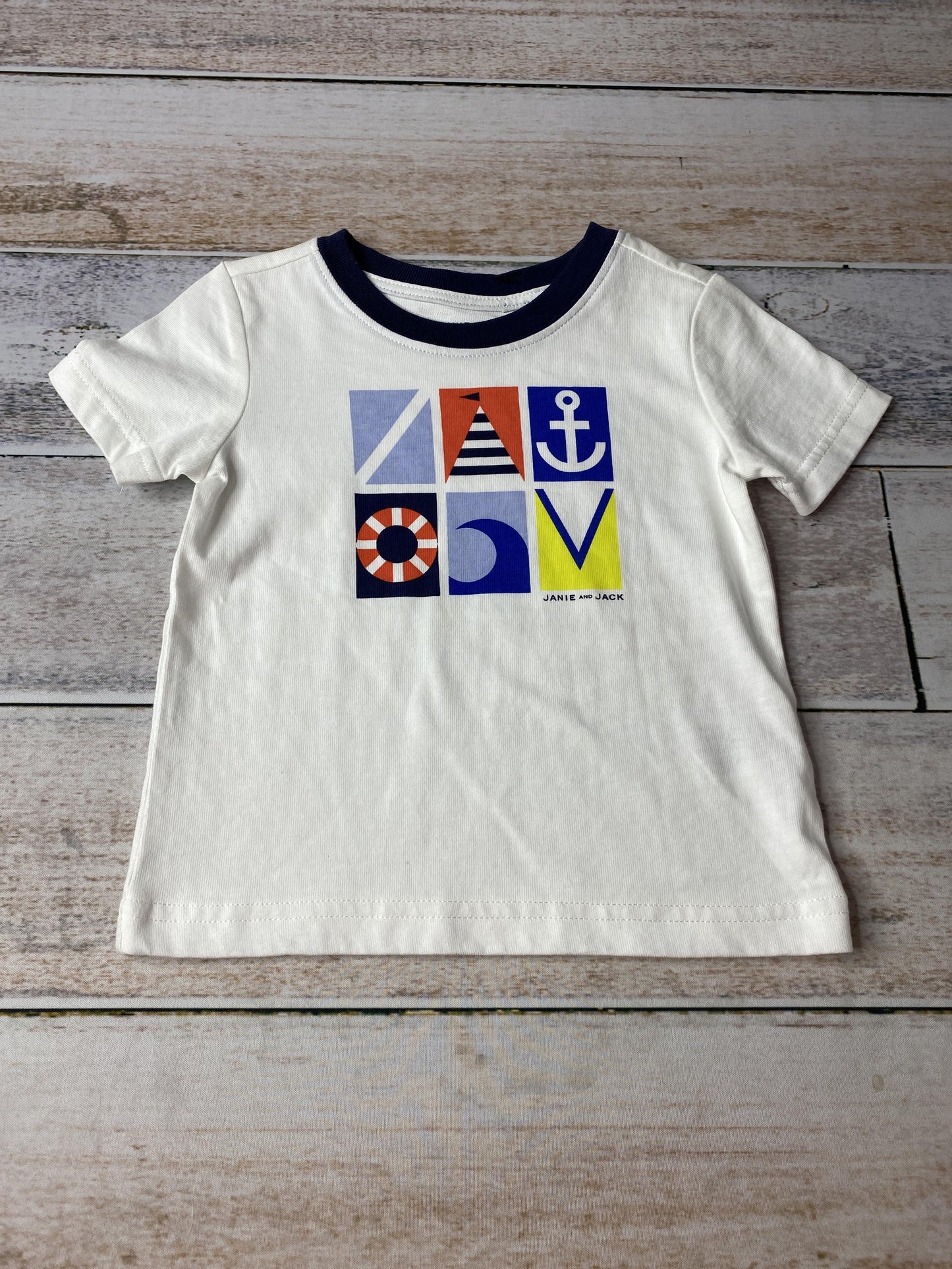 Janie and Jack Boys White | Graphic T-Shirt Size: 12-18 months White | Graphic