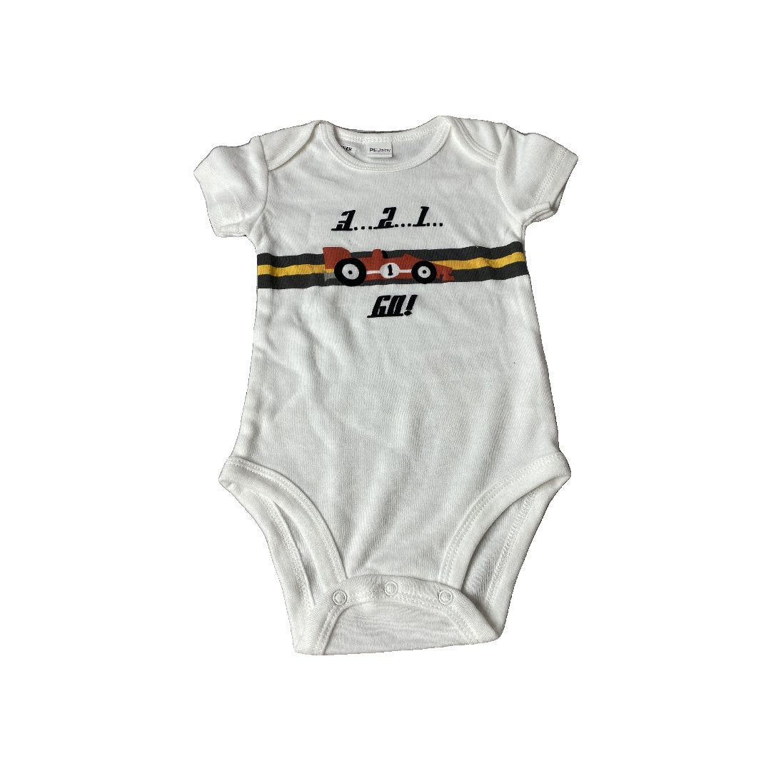 PL Baby Boys White | Graphic Onesie Size: 9 months White | Graphic