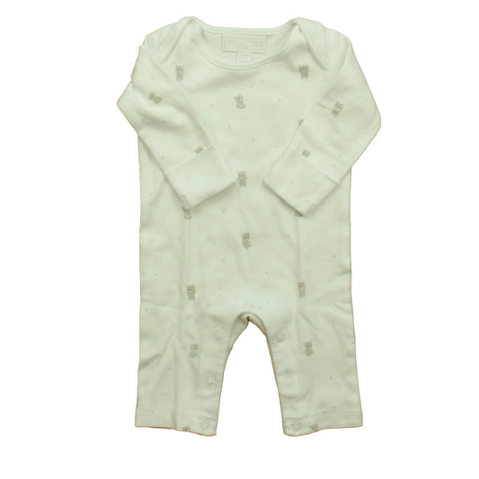 The Little White Company Boys White | Gray Bears Long Sleeve Outfit Size: 0-3 Months White | Gray Bears