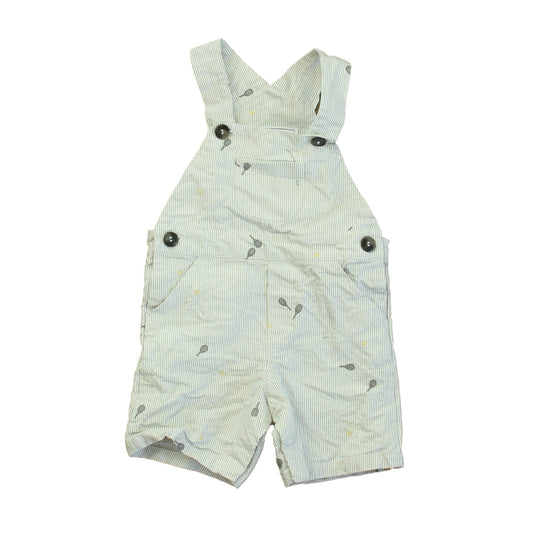 Tartine Et Chocolat Boys White | Gray Tennis Rackets Overall Shorts Size: 18 Months White | Gray Tennis Rackets