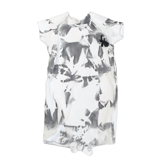 Lil Legs Girls White | Gray Romper Size: 9 Months White | Gray